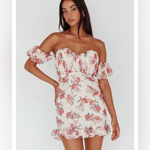 Floral Off-Shoulder mini Dress new